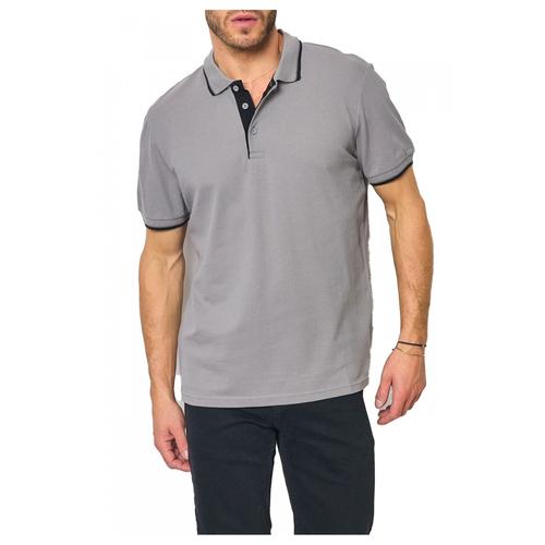 Polo Manches Courtes Gris Homme