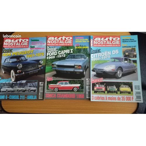 Lot De 3 Magazines Auto Nostalgie En État Du Neuf