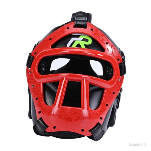 Casque De , Protection Complète Pour L'entraînement De Kickboxing Muay Noir Rouge M