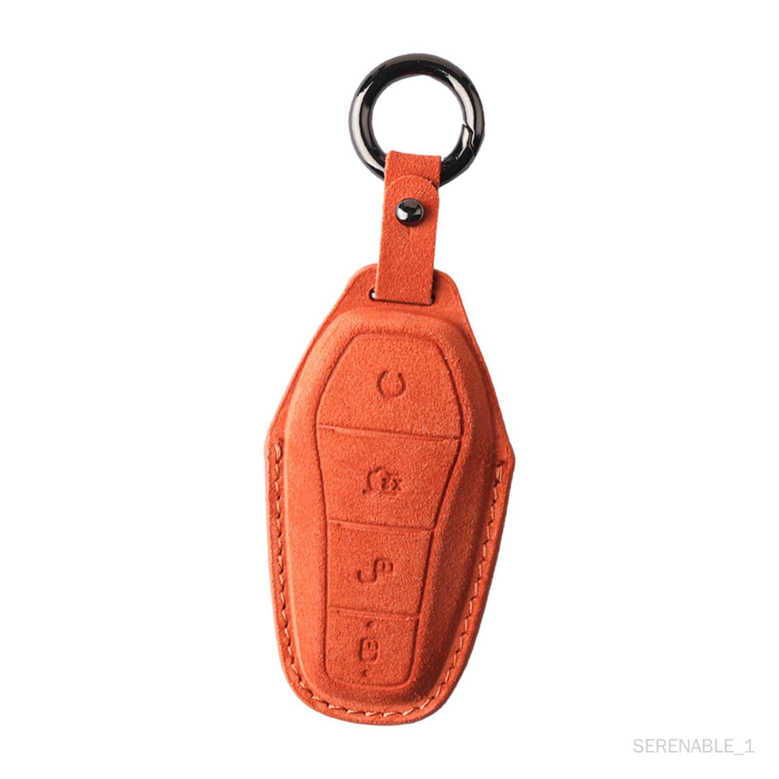 SERENABLE Housse en cuir pour clé de voiture, porte-clés 3 boutons