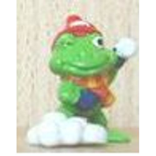 Grenouille Avec C'est Boule De Neiges De La Collection Kinder Mini Splash