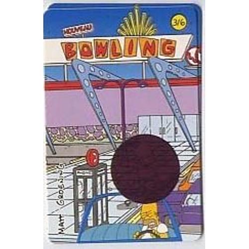 Les Simpson - Carte Kellog's - Bart & Homer Bowling
