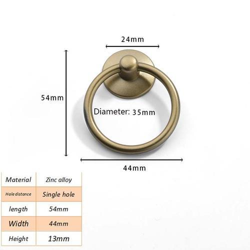 Brun - Anneau De Tiroir Nordique Moderne Minimaliste, Anneau De Traction À Trou Unique, Poignée De Porte De Garde-Robe Américaine Dorée