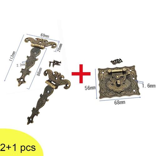 Option 2 - Charnières Bout À Bout Rétro En Alliage De Zinc, Connecteur De Porte, Accessoires De Meubles Durables, Fenêtre D'armoire, Raccord De Boîte À Bijoux En Bois
