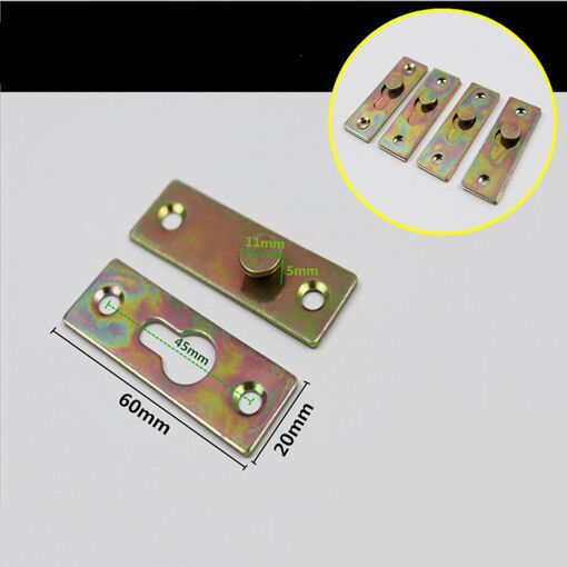 Lot De 4 Ferrures D'assemblage Pour Socle De Lit - Fixation Meuble, Angle, Support