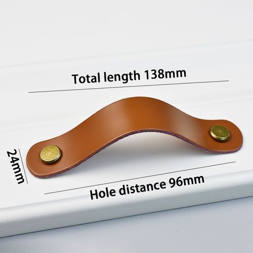 96caramel-bronze - Leather MELShoe Chi Boards Tirettes, Meubles de cuisine, Rangement de Cisco, Poignée de chambre, IQUE Table, Armoire, Bouton de porte