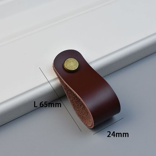 Bronze brun foncé - Leather MELShoe Chi Boards Tirettes, Meubles de cuisine, Rangement de Cisco, Poignée de chambre, IQUE Table, Armoire, Bouton de porte