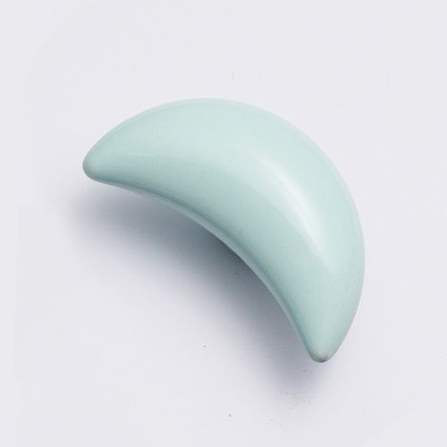 Lune Tiffany Bleu - Lèvent De Meuble En Céramique À Trou Unique, Disponible En Blanc, Rose Et Bleu, Idéal Pour Commode, Chambre D'enfant