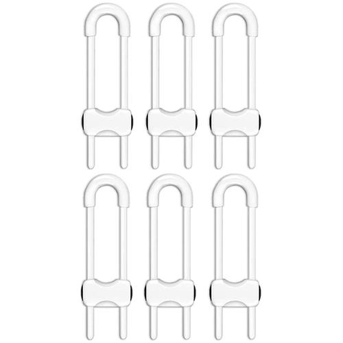 Blanc 6pcs - Loquet De Sécurité En Forme De U Pour Bébé, Serrure D'armoire Réglable, Porte Marketà L'épreuve Des Enfants, Protecteur De Sécurité, 6/10 Pièces