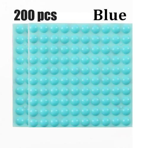 Blue-200pcs - Mini Butée De Porte Transparente Auto-Arina, Pare-Chocs D'armoire, Coussin De Planche, Protecteur Mural En Silicone, Tampons Anti-Ultrasons Pour Réfrigérateur