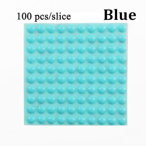 Blue-100pcs - Mini Butée De Porte Transparente Auto-Arina, Pare-Chocs D'armoire, Coussin De Planche, Protecteur Mural En Silicone, Tampons Anti-Ultrasons Pour Réfrigérateur