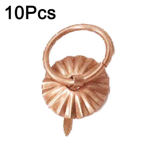 10pcs - Or Rose - Mini Poignée D'anneau Vintage En Forme De Tournesol, 6 Couleurs, Poignée De Décoration, Porte D'armoire, Coffre À Bijoux, 10 Pièces