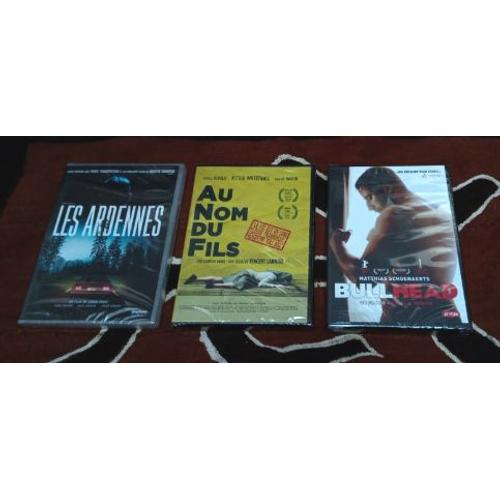Lot K 33-3 Chocs Du Cinema Belge ( Les Ardennes-Au Nom Du Fils-Bullhead )-Lot De 3 Dvd