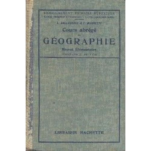 Cours Abrégé De Géographie Brevet Elémentaire