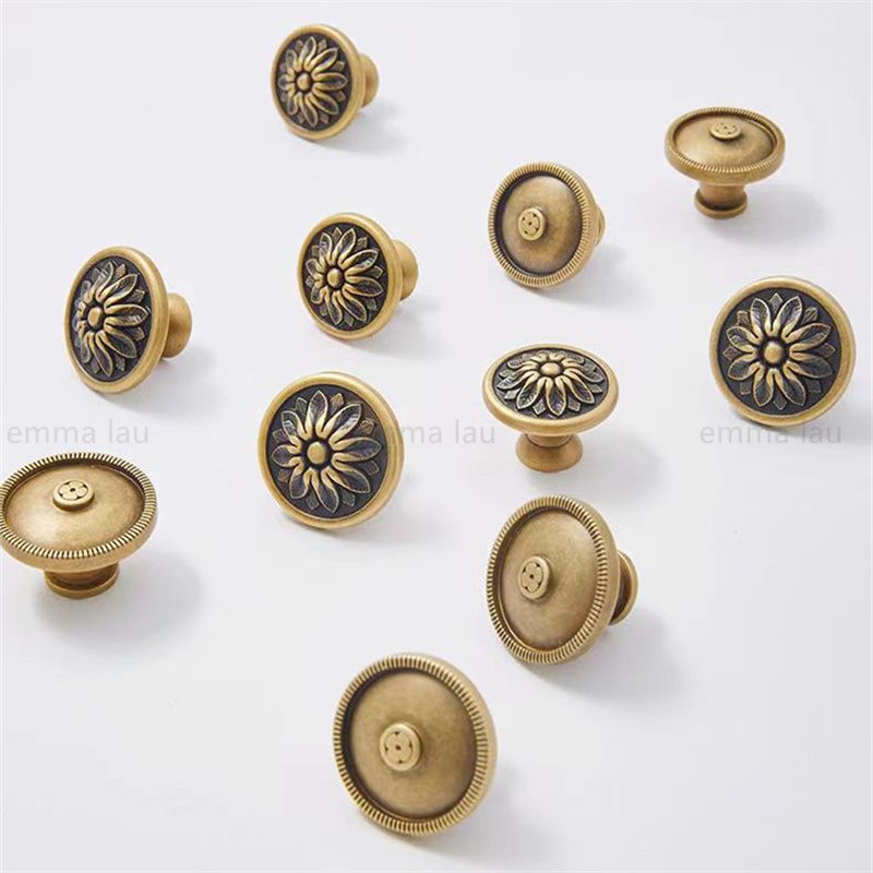 C25 mm - Poigne de meuble en laiton massif, boutons de port... - 5