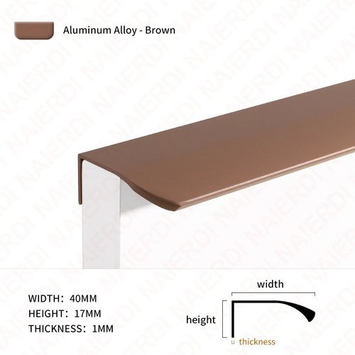Longueur 120 Mm - 3 Arc Coin Brun - Poignée De Meuble Longue En Alliage D'aluminium, Idéale Pour Cisco, Commode Et Porte