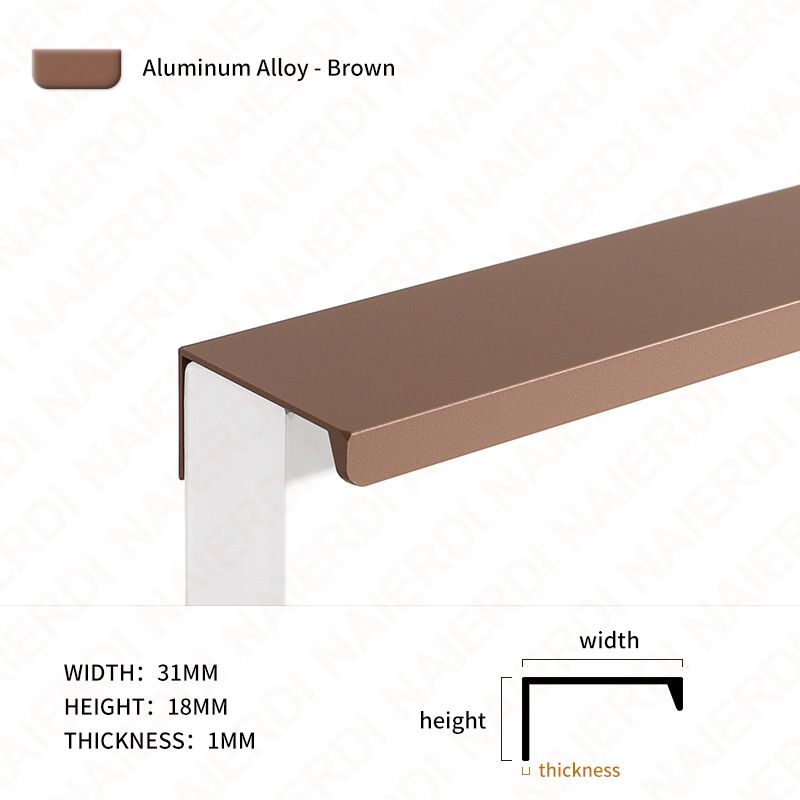 Longueur 150 Mm - 4 Brown  Angle Droit - Poigne De Meuble ...