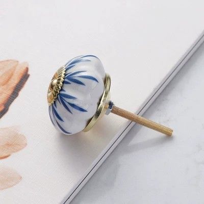 Poignée de porte en céramique à trou unique pour armoire de jardin,...