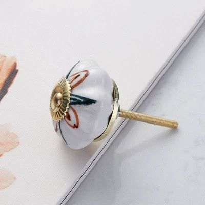 Poignée de porte en céramique à trou unique pour armoire de jardin,...