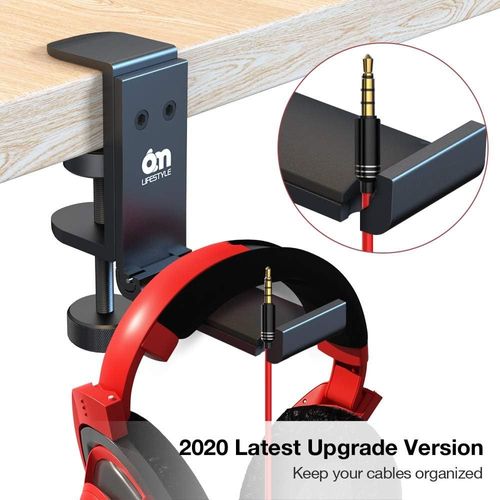 6amlifestyle Support De Casque Pliant Avec Organiseur De Cble En Mtal Porte Pour Casque Pc Gaming Casques, Noir (Support De Casque Pliable)