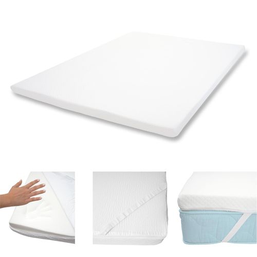 6cm Surmatelas  Mousse Memory Hwc-E63, Couvre-Matelas, Housse   180x200cm Mousse Visco