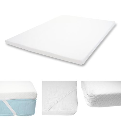 6cm Surmatelas En Mousse  Froid Hwc-E63, Couvre-Matelas, Housse De Matelas   180x200cm