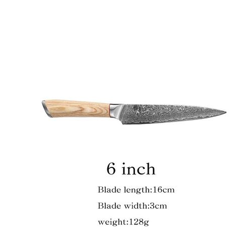 6inch Utility Kife - 10 Couteaux De Cuisine Damas En Acier V Or, 67 Couches, Chef Gyuto, Santoku, Aleaver, Parage, Tranchage De Steak, Utilitaire, Dsocumbria, Stade
