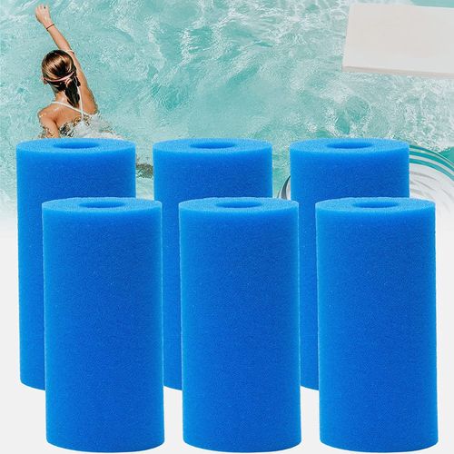 6pcs ponge Filtrante Type A,Mousse Pour Filtre Piscine Rutilisables Et Lavables Filtre En Mousse Pour Intex Type A,Spa, Piscine