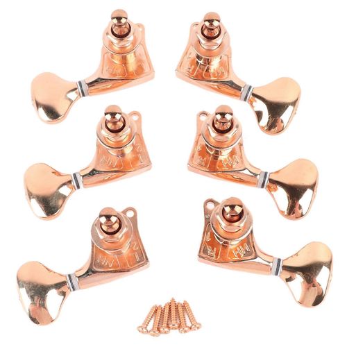 6pcs Guitare Tuner Pegs Tuning Set 1 :18 Rapport DEngrenage Compltement Ferm Guitares lectriques Accessoires Avec Petite Queue Poigne En Laiton Antique