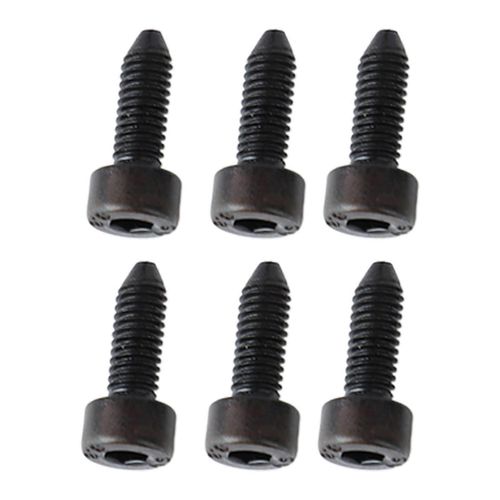 6pcs Guitare Vis  Tte Hexagonale Double Tremolo Bridge Saddle String Locking Screw Avec Pointe Conique Noir