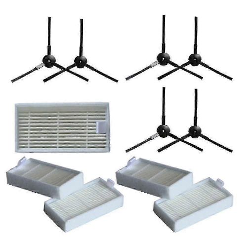 6x brosse latrale + 5x filtre pour Lidl Silvercrest Ssr 3000 A1 A1 Aspirateur robotique Accessoires Aspirateur
