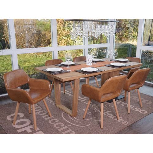 6x Chaise De Salle  Manger Altena Ii, Fauteuil, Design Rtro Des Annes 50   Similicuir, Aspect Daim