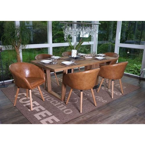 6x Chaise De Salle  Manger Malm T633, Fauteuil, Design Rtro Des Annes 50   Similicuir, Aspect Daim