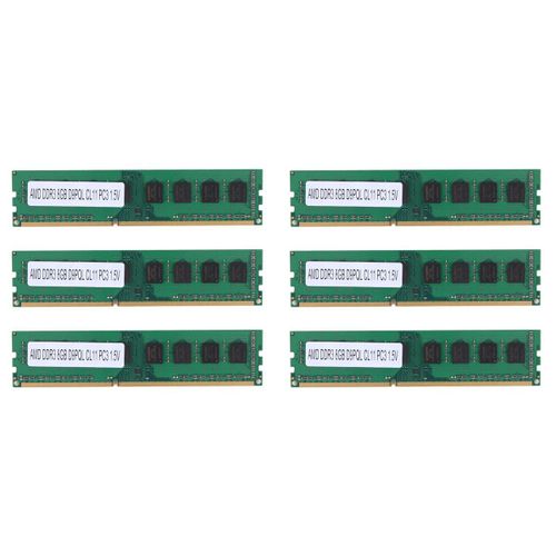 6X Tsulyn Mmoire de Bureau Ram 8Gb Ddr3 1600Mhz Dimm Seulement pour Amd F2 M2 Ordinateur de Bureau Pc