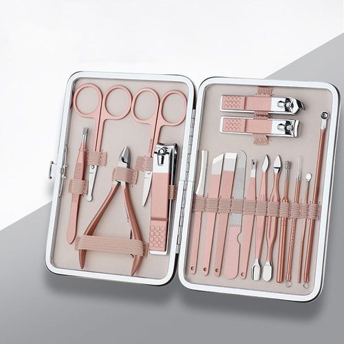 7-18 Pice/Ensemble Pdicure Manucure Ensemble Coupe-Ongles Nettoyant Cuticule Toilettage lgant Kit tui Pied Manucure Ongles Outils