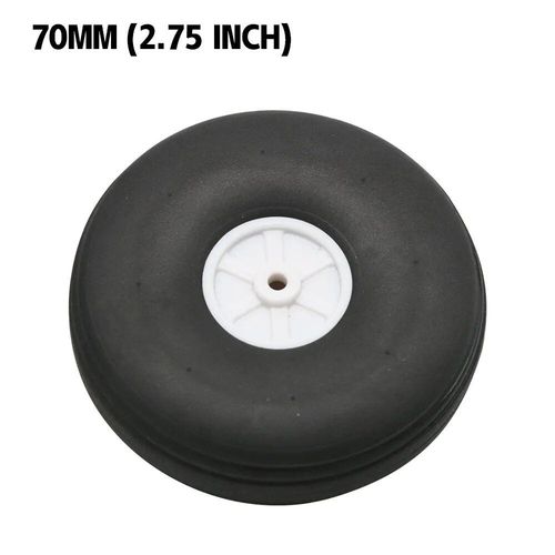 70 Mm (2.75 Pouces) - Roue En Caoutchouc  Haute lasticit Pour Avion Rc  Aile Fixe, Pour Bricolage De Pneus De Robot, 2 Pices/Lot
