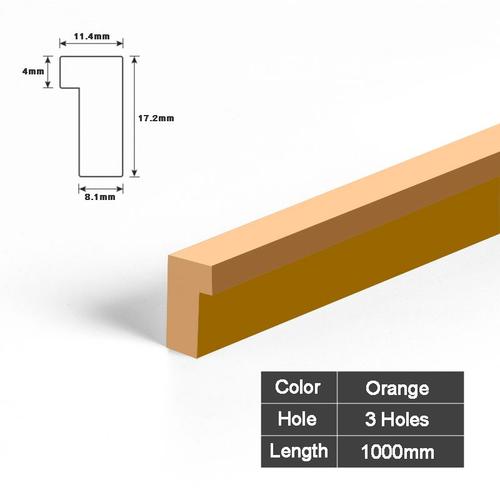 Orange-1000 Mm - Poignées De Portes Américaines Longues, Quincaillerie De Meubles, Bouton De Tiroir, D'armoire, Barre En T En Aluminium, Or Brossé Et Argent, 1200mm