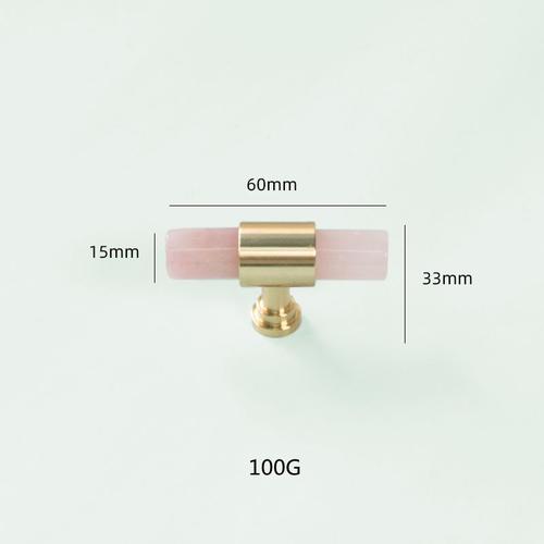 60 Mm - Poignées En Marbre Et Cristal Rose Pour Armoires, Meubles Français, Portes De Garde-Robe, Tiroirs En Laiton, Petites Poignées