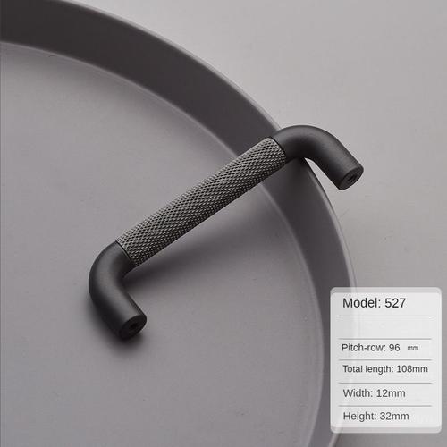 527-96 Mm - Grey - Poignées Moletées Pour Tiroirs De Cuisine, Style Industriel Américain, Pour Meubles, Garde-Robe, Chaussures