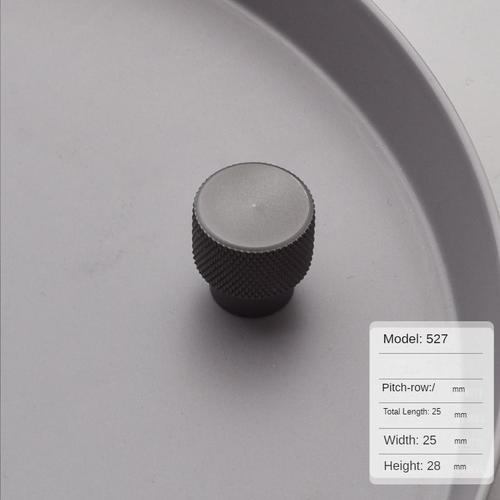 527 Knob-Gris - Poignées Moletées Pour Tiroirs De Cuisine, Style Industriel Américain, Pour Meubles, Garde-Robe, Chaussures