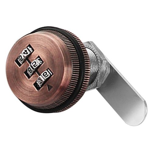 Épaisseur De Porte De 22 Mm - Bronze Rouge - Serrure À Combinaison De Mot De Passe Avec Bouton Rotatif Pour Casier, Boîte De Rangement Et De Livraison, Serrure D'armoire Codée