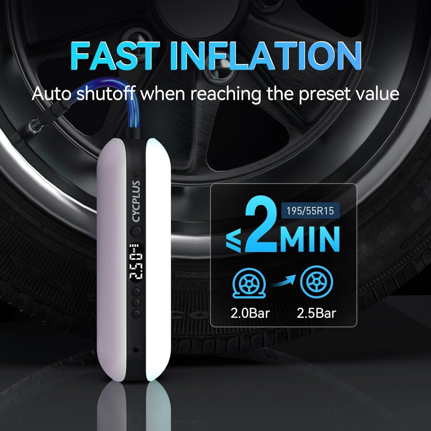 Pompe À Vélo Électrique 150psi,Pompe Velo Electrique,Mini Compresse...