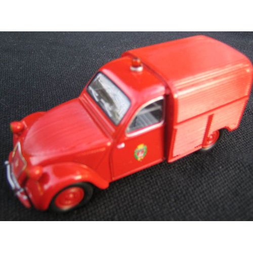 Citroen 2 Cv Camionnette Pompiers - 1/43ème-Solido