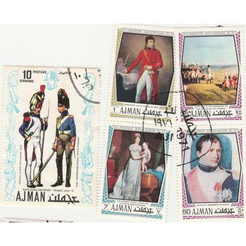 9 Timbres Des Emirats Arabes Unis - Napoleon