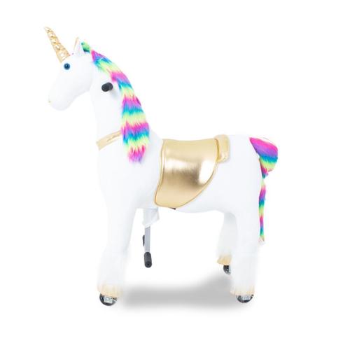 Kijana Cheval Unicorn À Roulettes Enfant, Cheval A Roues Blanc Pour 4-9 Ans