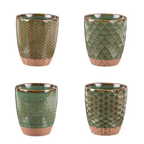 Coffret De 4 Gobelets Jaspe 20 Cl Vert
