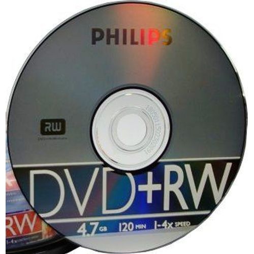 Philips - 5 x DVD+RW - 4.7 Go 4x - boîtier CD étroit