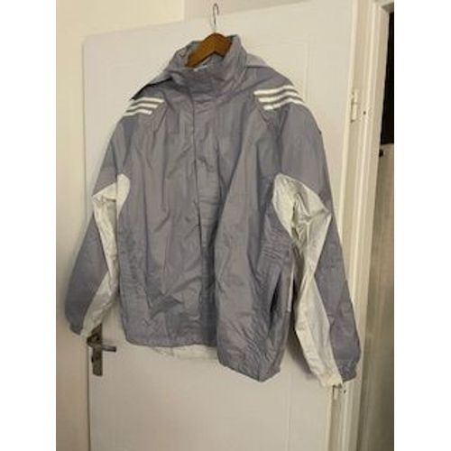 Blouson Adidas, Imperméable, Blanc Et Gris