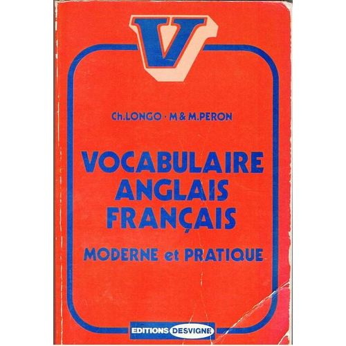 Vocabulaire Anglais Francais Moderne Et Pratique