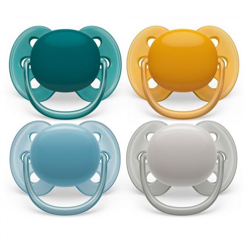 Lot De 4 Sucettes Ultra Soft 6/18 Mois Coloris Neutre Scf091/36